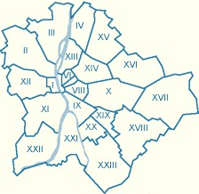 Карта районов Будапешта 