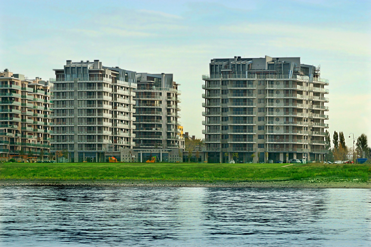 The new residential complex in Budapest. 